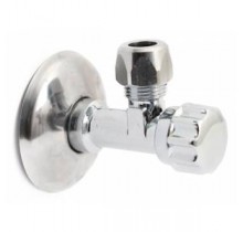 ANGLE VALVE  CHROME PLATED 1/2"x3/8"x10